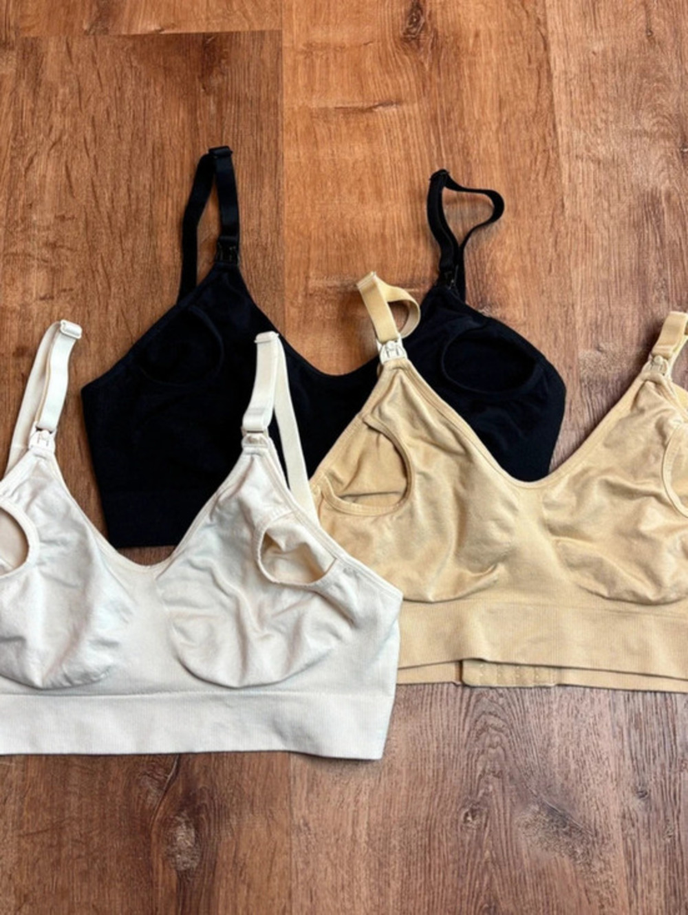 nursing bra set breastfeeding sz large nylon